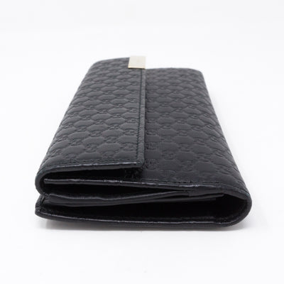 GG Continental Wallet Black Leather