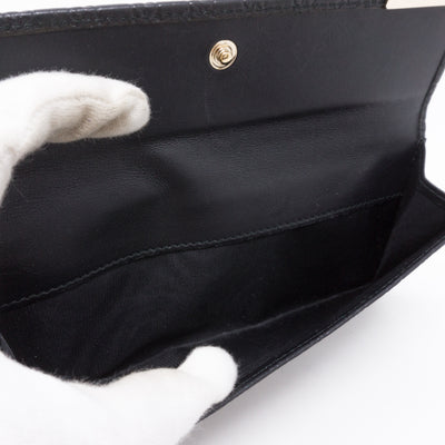 GG Continental Wallet Black Leather
