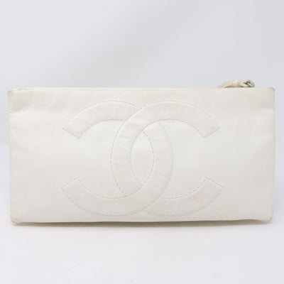 Squares Pouch Black & White Leather