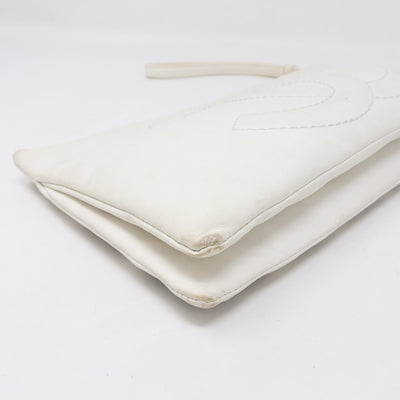 Squares Pouch Black & White Leather