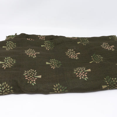 Green Plaid Logo Shawl