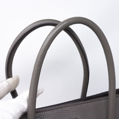 Two-way Handbag Gray Leather