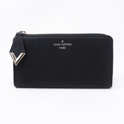 Comete Wallet Noir Veau Cachemire
