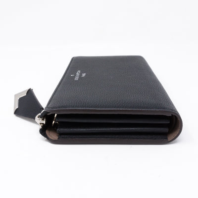 Comete Wallet Noir Veau Cachemire