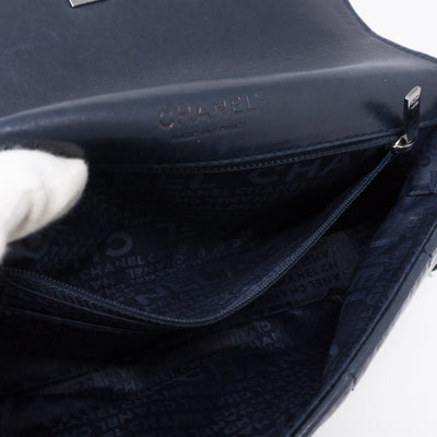 Multiple Chain Flap Bag Navy Blue