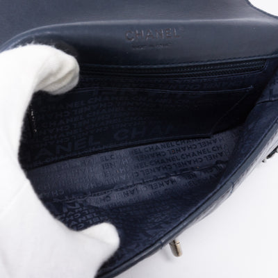 Multiple Chain Flap Bag Navy Blue