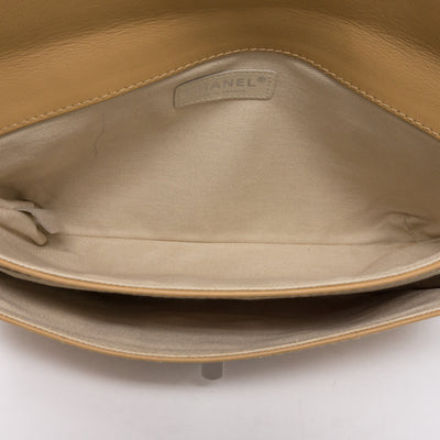 Mademoiselle 2.55 Giant Lock Flap Bag Beige