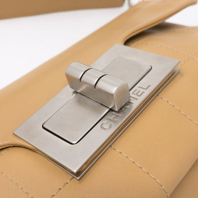 Mademoiselle 2.55 Giant Lock Flap Bag Beige