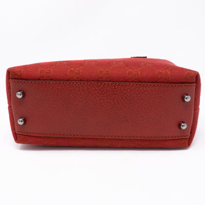 Mini Boston Red Canvas Bag