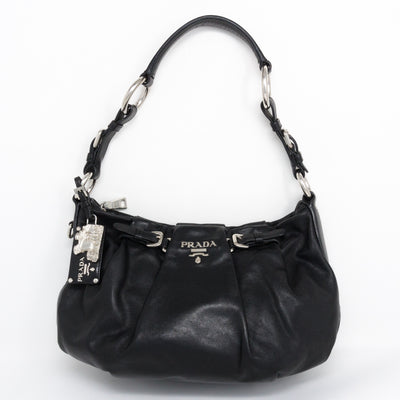 Shoulder Bag Black Leather