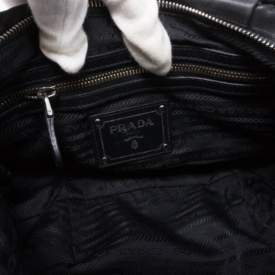 Shoulder Bag Black Leather