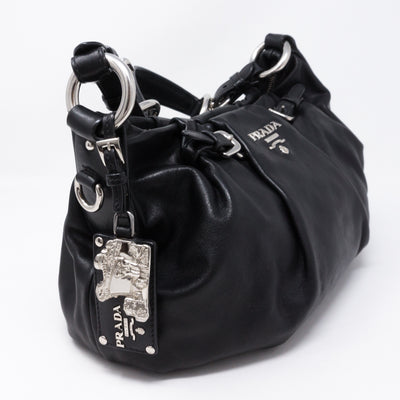 Shoulder Bag Black Leather