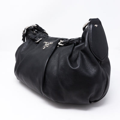 Shoulder Bag Black Leather