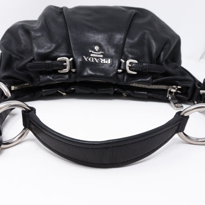 Shoulder Bag Black Leather