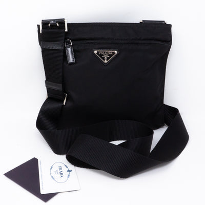 Vela Small Crossbody Black Nylon