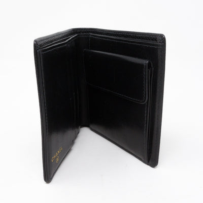 Compact Classic Wallet Black Caviar Leather