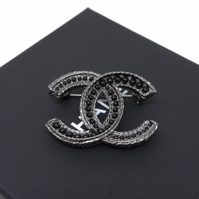 CC Brooch Black Pearl Ruthenium