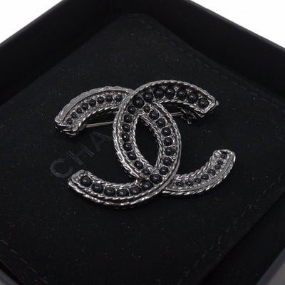 CC Brooch Black Pearl Ruthenium