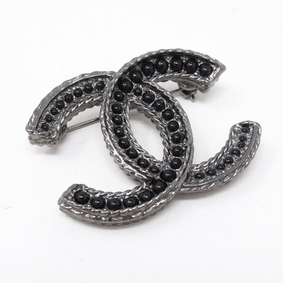 CC Brooch Black Pearl Ruthenium