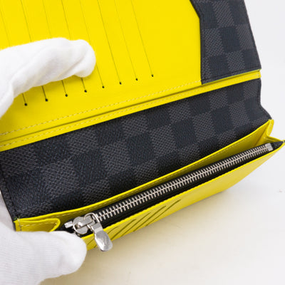 Brazza Wallet Damier Graphite Yellow Stripe