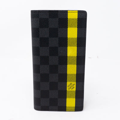 Brazza Wallet Damier Graphite Yellow Stripe