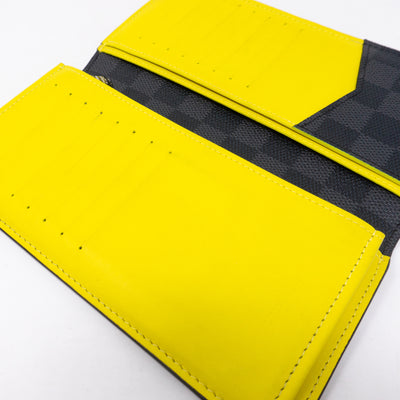 Brazza Wallet Damier Graphite Yellow Stripe