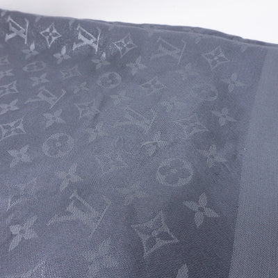 Monogram Shine Shawl Charcoal Gray