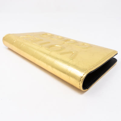 Votez Coco Classic Wallet Gold Leather