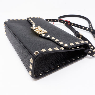 Rockstud Crossbody Black Leather