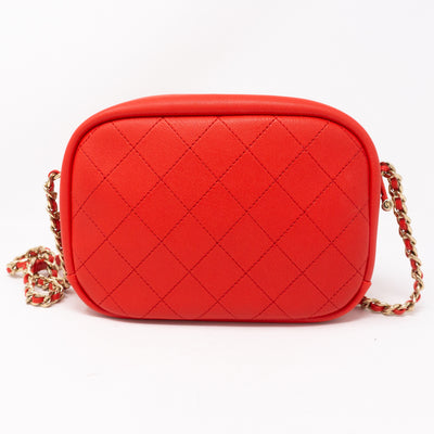 Casual Trip Camera Case Red Leather