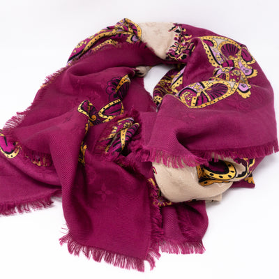 Monogram Shawl Paisley Purple