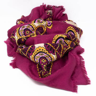 Monogram Shawl Paisley Purple
