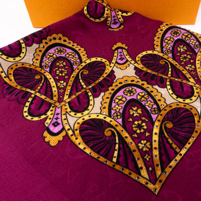 Monogram Shawl Paisley Purple