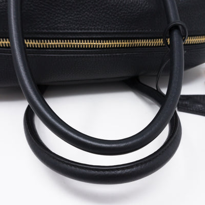 Two-way Handbag Black Leather