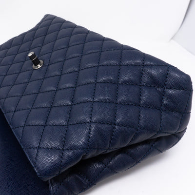 Coco Handle Navy Blue Caviar