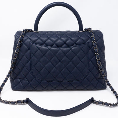 Coco Handle Navy Blue Caviar