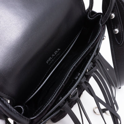 Corsaire Black Velvet Leather Bag