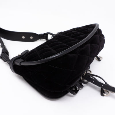 Corsaire Black Velvet Leather Bag