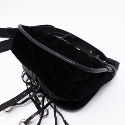 Corsaire Black Velvet Leather Bag