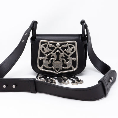 Corsaire Black Velvet Leather Bag