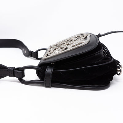Corsaire Black Velvet Leather Bag