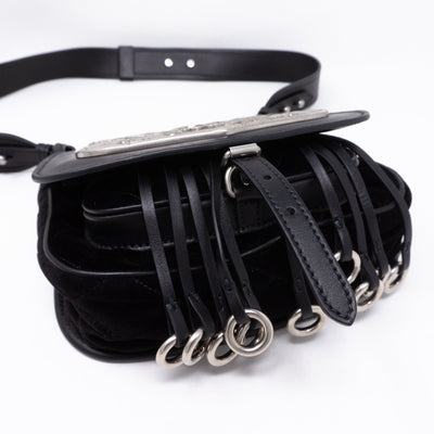 Corsaire Black Velvet Leather Bag