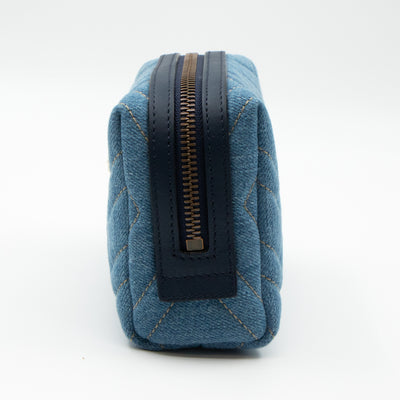 GG Marmont Cosmetic Case Denim