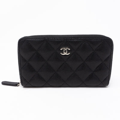 Medium Zipped Wallet Black Caviar