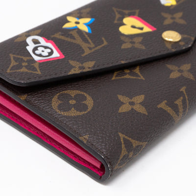 Sarah Wallet Monogram Love Lock