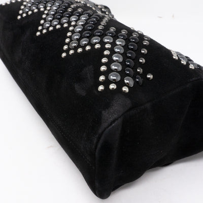 Lily Zigzag Medium Black Suede