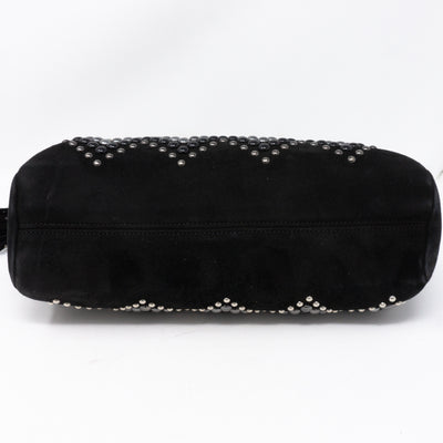 Lily Zigzag Medium Black Suede