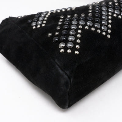 Lily Zigzag Medium Black Suede
