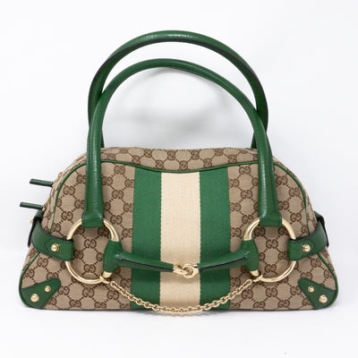 Horsebit Chain Shoulder Bag Green