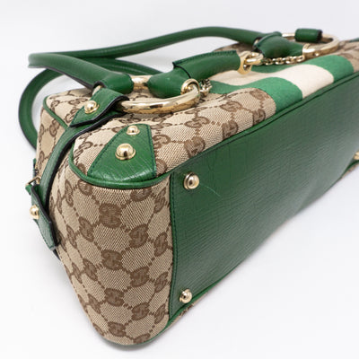 Horsebit Chain Shoulder Bag Green